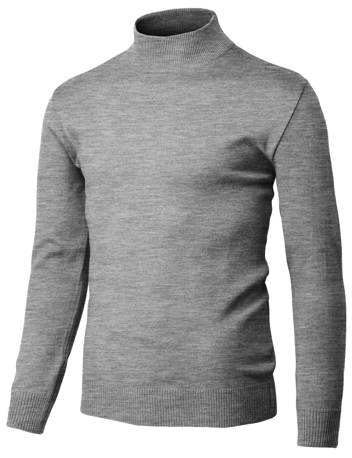H2H Mens Slim Fit Turtleneck Pullover Sweaters Basic Tops Knitted Thermal