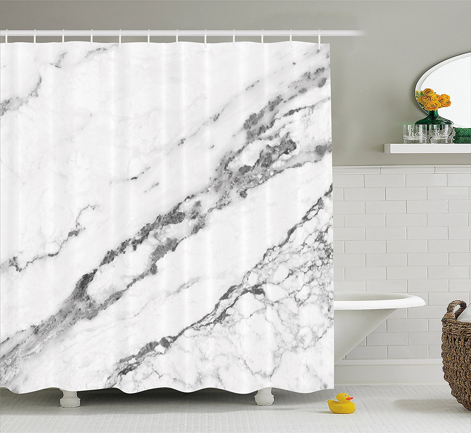 Shower Curtains Hooks Liners Suminla Home Bathroom Floral