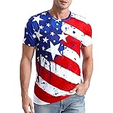Funny World Men's 3D Pattern Printed Short Sleeve Novelty T-Shirts Crewneck Tee Casual Top