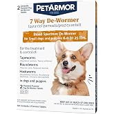 PetArmor 7-Way Dog Dewormer Small 6-25 lbs, 2-Count Chewable | Ideal for Small Dogs 6-25 lbs; Broad Spectrum: 2 Tapeworms, 2 Roundworms &amp; 3 Hookworms; 2 Chewable Tablets