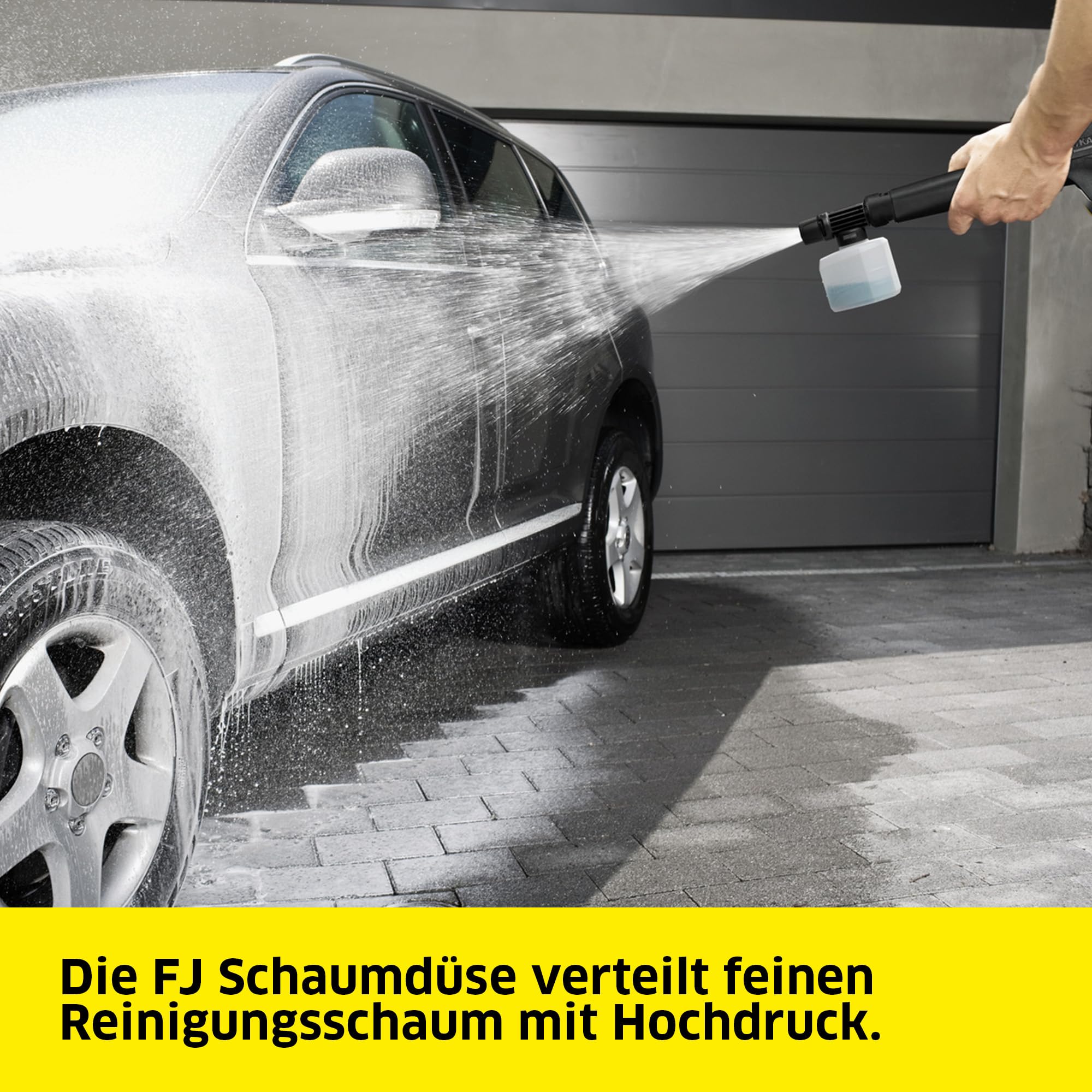 Kärcher Hochdruckreiniger K 2 Premium FJ Home, Druck: max. 110 bar, Fördermenge: 360 l/h, Flächenleistung: 20 m²/h, Gewicht: 4,2 kg, HD-Pistole, Strahlrohre, Dreckfräser, Schaumdüse, Home Kit 4
