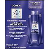 L'Oreal Paris EverPure Ultra Pigmented Anti Brass Purple Rinse-Out Mask for Bleached, Blonde or Highlighted Hair, 3 Ounce