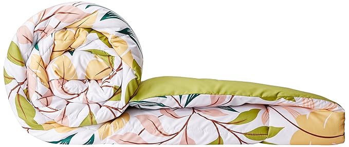 Amazon Brand - Solimo Microfibre Printed Comforter, Double (Autumn Leaves, 200 GSM)