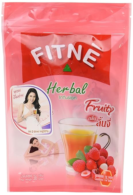 Neue Fitnè Herbal Infusion - Kräuter-Infusion mit Sennesblättern Litschi-Aroma 36 g. (15 Teebeutel)