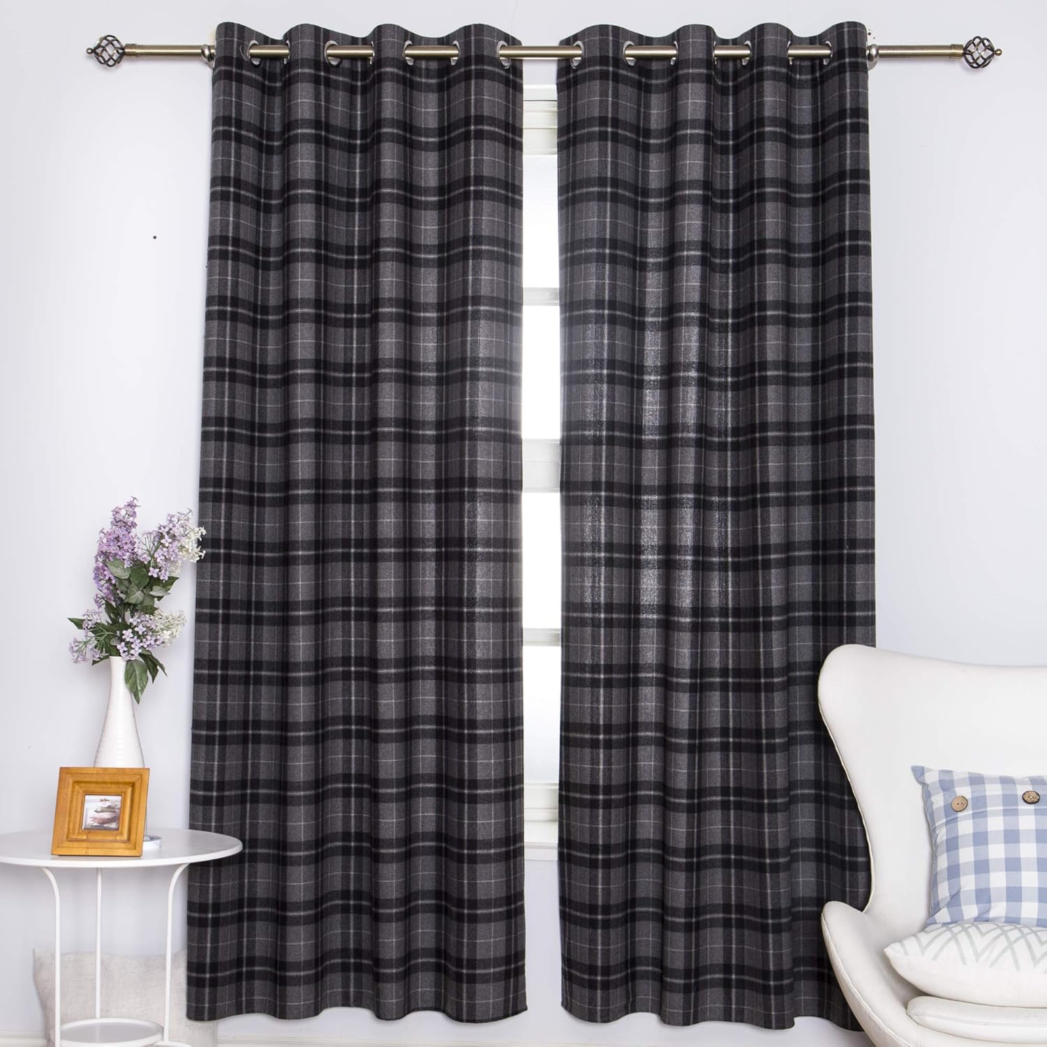 Amazon Com Dollmexx Plaid Curtains Lumberjack Fashion Buffalo