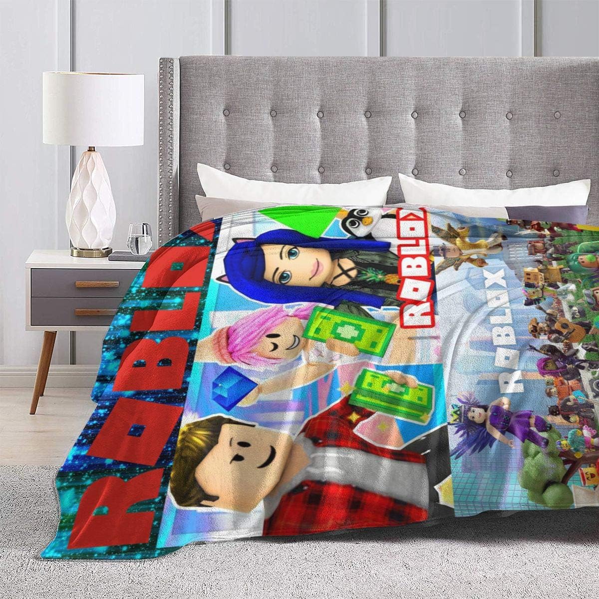Bedding Gaming Roblox Fleece Blanket Soft Throw Blankets Warm Winter Birthday Gift Blankets Bedding Gaming Roblox Fleece Blanket Soft Throw Blankets Warm Winter Birthday Gift Blankets