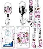 Plifal ID Badge Holder with Lanyard and Retractable