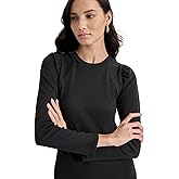 DKNY Womens Puffsleeve Longsleeve Comfortable Soft Tops