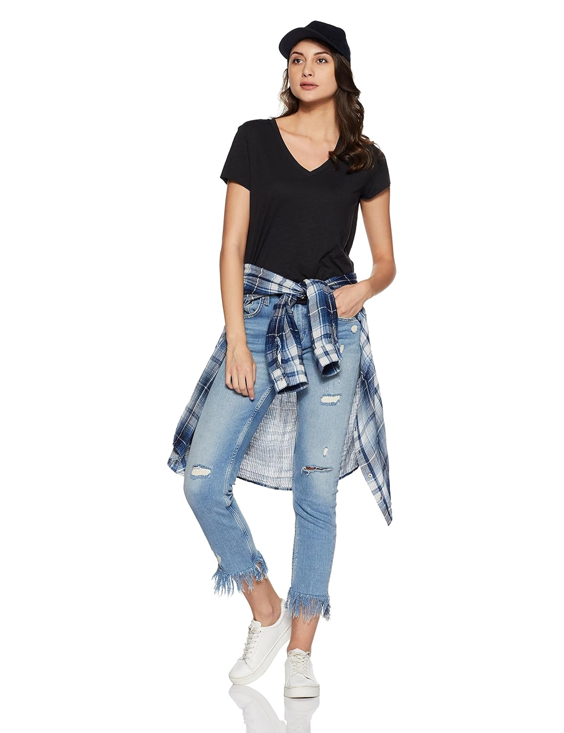 vero moda women's plain regular fit top