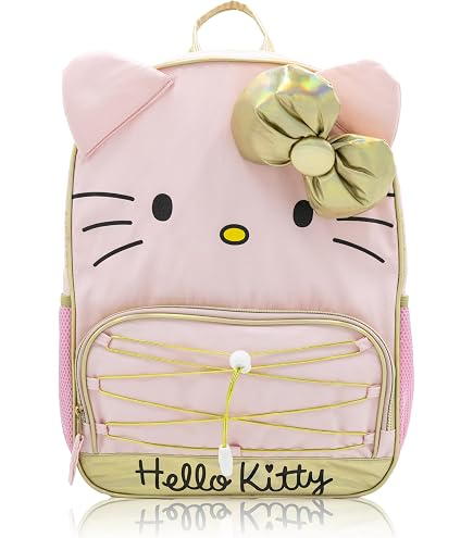 Sanrio Hello Kitty Backpack With Lunch Box for Girls | PU Leather Hello Kitty Insulated Lunch Bag Lunch Box for Girls, Boys, Toddlers