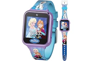 Accutime Kids Disney Frozen Smart Watch with Camera for Kids and Toddlers - Interactive Smartwatch for Boys & Girls with Games, Voice Recorder, Calculator, Pedometer, Alarm, Stopwatch