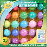 Crayola Color-Twist Bath Bombs Deluxe 25 Pack, Individually Wrapped Color Changing Bath Bombs with Surprise Inside Color, Non-Toxic, Safe for Sensitive Skin