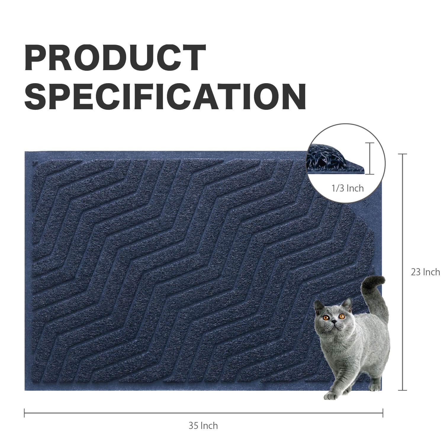 litter box mat with lip