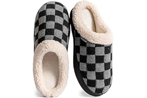 UBFEN Mens Slippers for Indoor Bedroom Memory Foam House Shoes Lightweight Slip On Outdoor Slipper