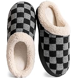 UBFEN Mens Slippers for Indoor Bedroom Memory Foam
