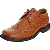 Josmo Boys Classic Comfort Oxford Shoe - Wing Tip Formal Dress Shoes lace up (Colors: Black/Brown/White) (Sizes: 7-10 Toddler / 11-2 Little Kid / 3-6 Big Kid)
