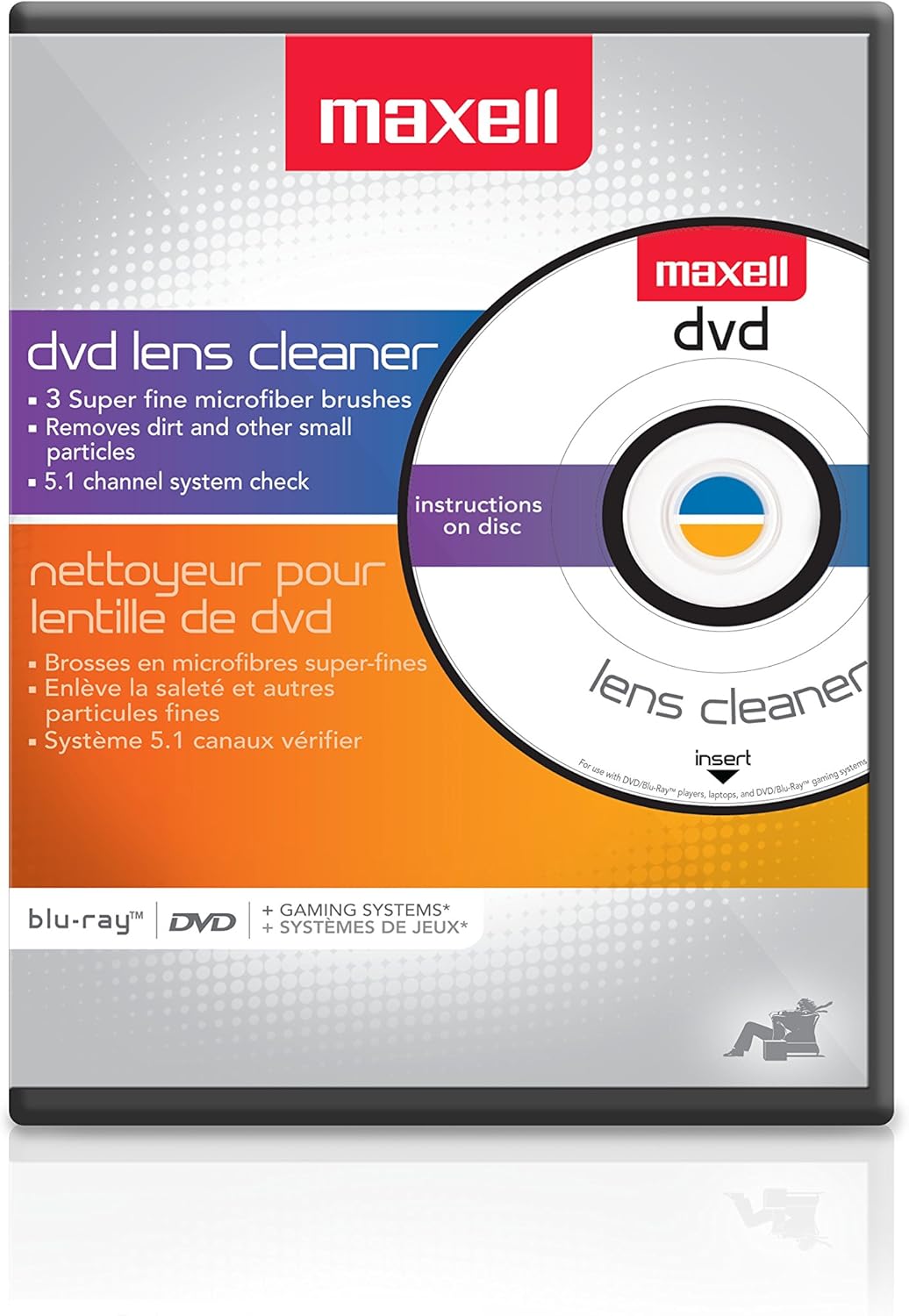 Maxell 190059 DVD Only Lens Cleaner, with Equipment Set Up and Enhancement Features: DVD Lens Cleaner: Home Audio & Theater