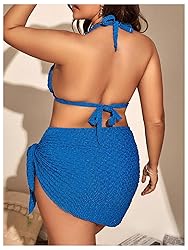 MakeMeChic Women's Plus Size 3 Piece Bikini Sets