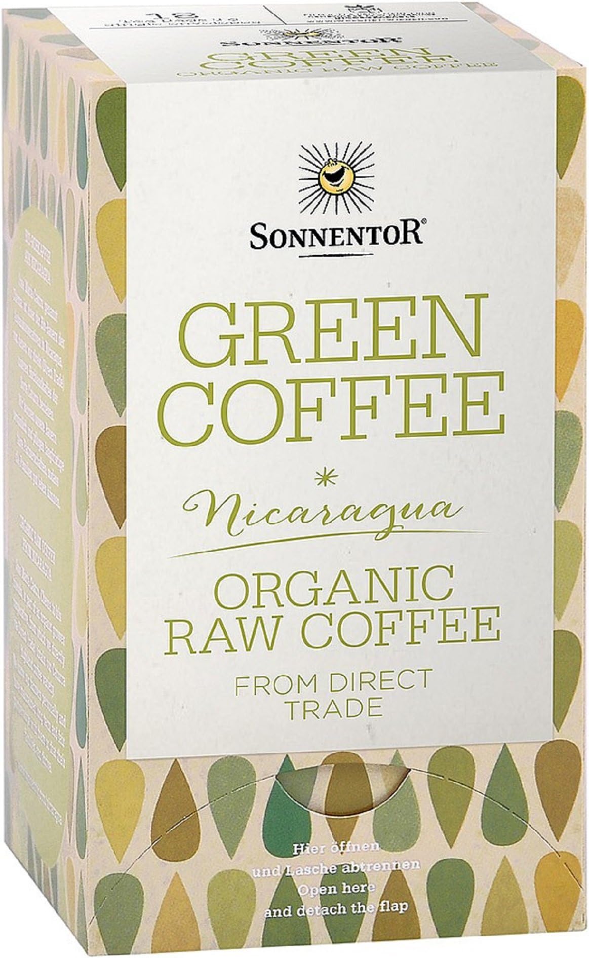 Sonnentor Organic Green Coffee Natural 18 Bags (Pack of 2)