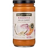 Kalustyan's Mild Indian Curry Sauce &ndash; Korma-Style Coconut Simmer Sauce for Fast, Flavorful Indian Food - Ideal with Vegetables, Chicken, Paneer or Plant-Based Proteins