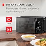 Toshiba Black Mirror Front Microwave 20L 700W 5 Power Levels UK 35min view 2