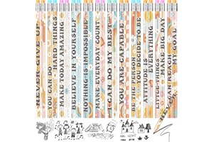 RAGNHILD 100 Pcs Retro Motivational Pencils Bulk, Inspirational School Pencils for Classroom, Cute Wood Pencils with Encourage Positive Saying, Back to School Supplies for Kids Student Teacher Classroom Reward