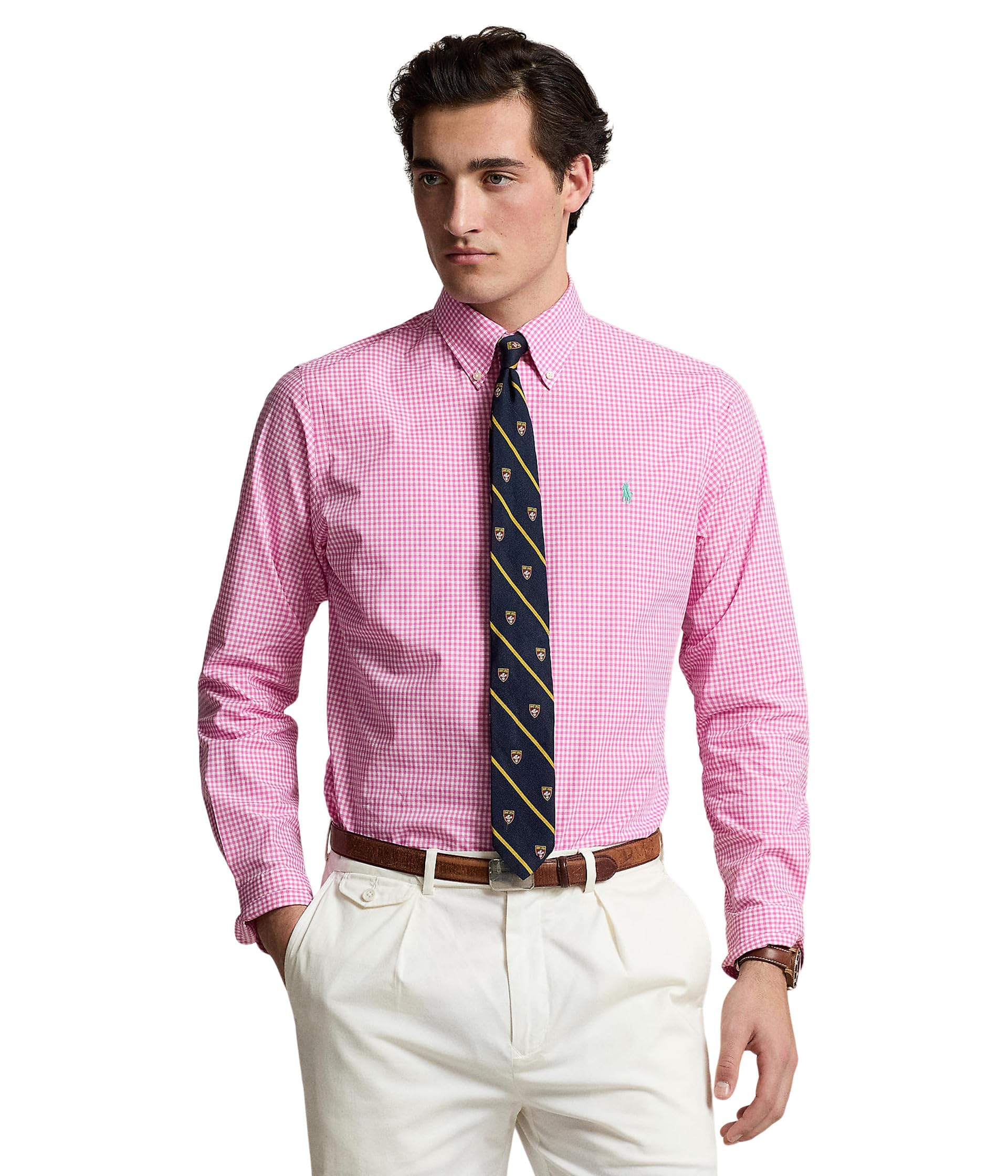 Photo 1 of POLO RALPH LAUREN Mens Classic Fit Plaid Performance Shirt 6284A Blue Red Multi X-Large