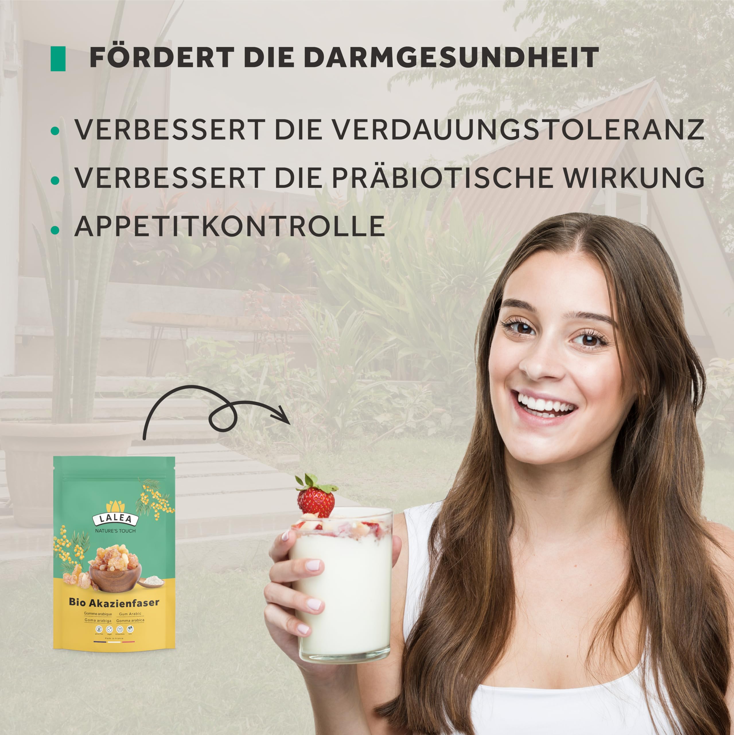 Akazienfaser Pulver Bio - 1Kg - 90% Ballaststoffe, ballaststoffe pulver aus akazienfasern Bio, Vegan & Keto, Glutenfrei, gummi arabicum puder, fiber supplement 3