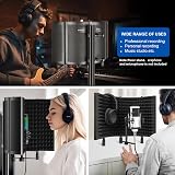 Aokeo Microphone Studio Isolation Screen High Density Foam for Blue Yeti view 6