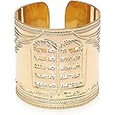 Cuff Bracelet, Ten Commandments, Modern Jewelry, Hebrew Bracelet, Inspirational Bracelet, Angel Cuff, Jewish Jewelry for Women Packaged and Ready for Gift Giving, Handmade in Israel