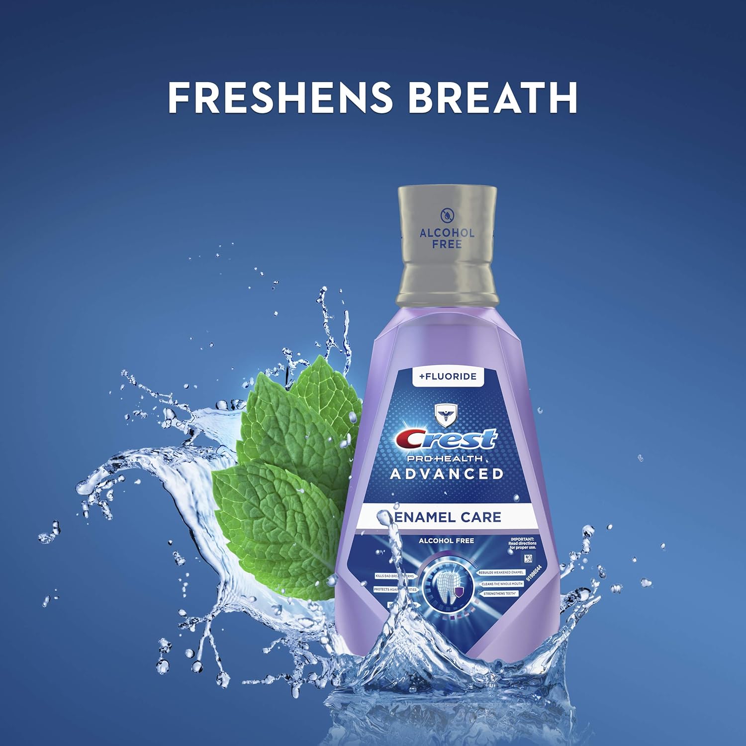 Crest Pro-Health Advanced Mouthwash, Alcohol Free, Enamel Care, 1 L (33.8 fl oz) : Beauty