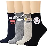 LIVEBEAR Women’s Cute Funny Novelty Casual Cotton Crew Socks (Made In Korea)
