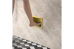 Bernkot Shower Niche, 304 Stainless Steel Wall Niche for Bathroom, Recessed Bathroom Shelf w/Over Mount Installation, No Tile Need (Gold, 4.8"x6")