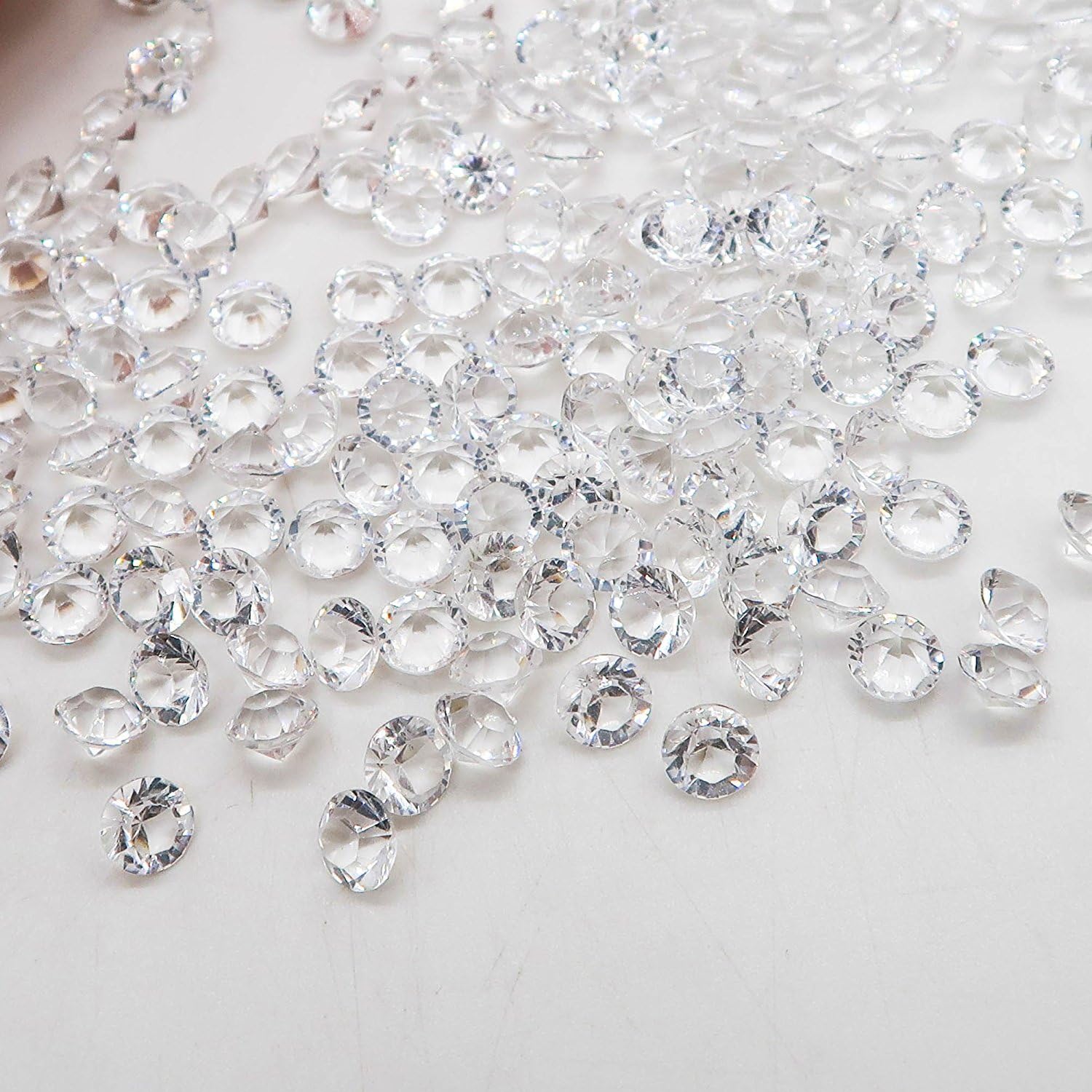 TOAOB 3000 Pieces 6 mm Clear Tiny Acrylic Table Scatter Crystals Diamonds Rhinestones for Table Decorations Wedding Decoration Bridal Shower Decoration - Image 5