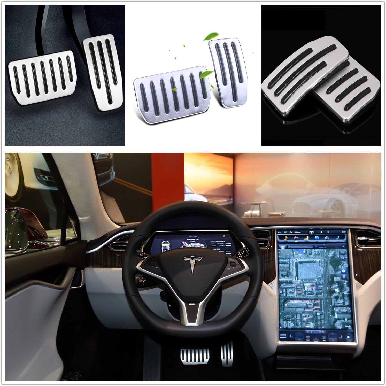 Amazoncom Deleika Antislip Gas Brake Pedals For Tesla