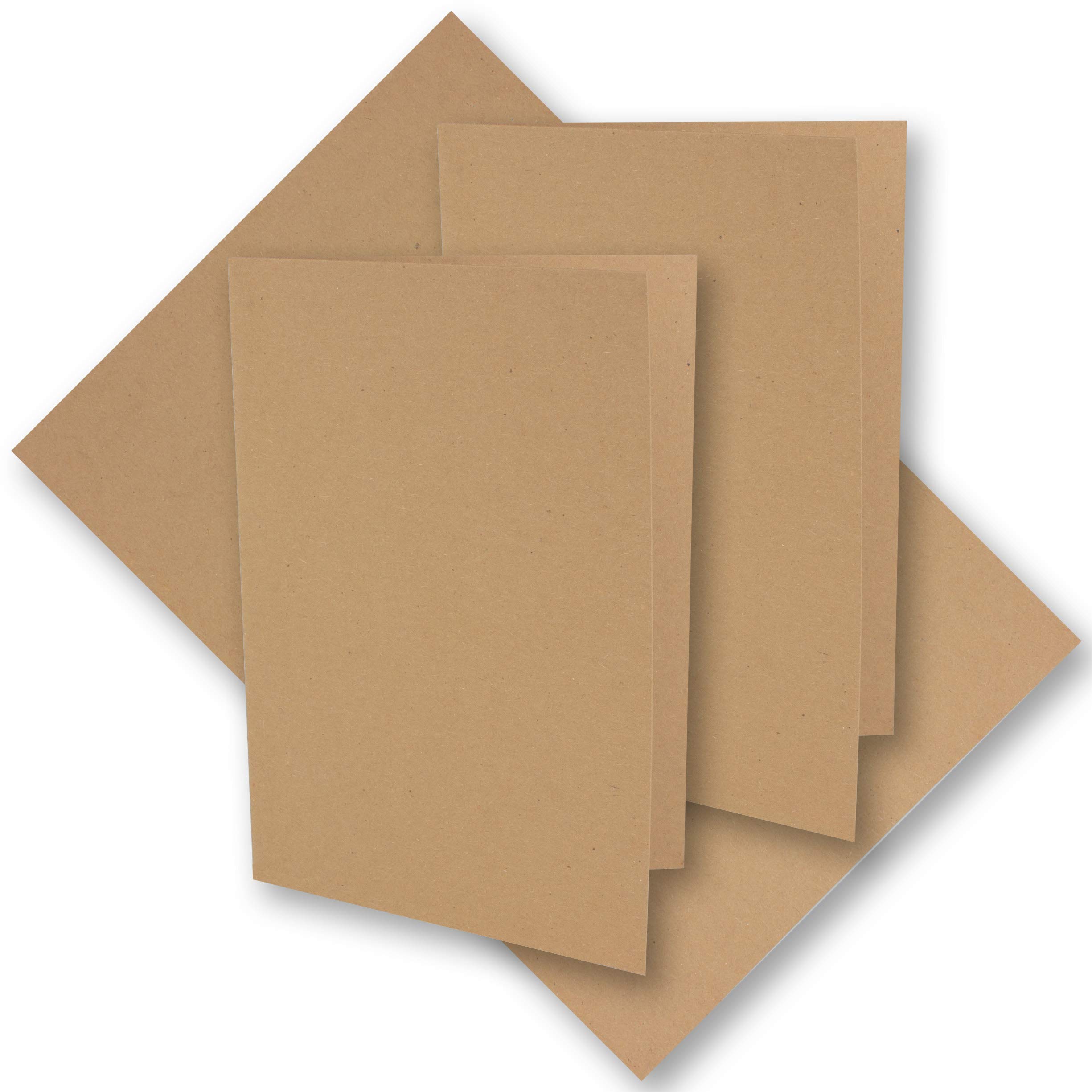 Neuser Ecological Kraft Paper Card and Envelope Set Sand Brown – 30 100 Karten 13 DIN A6-Doppelkarten