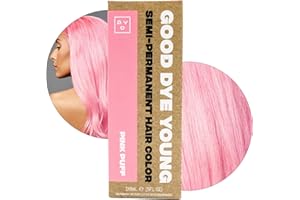 Good Dye Young Semi-Permanent Hair Color, Vegan and Cruelty-Free Pink Hair Dye, Last up to 24 Washes, Non-Damaging Conditioning Hair Color (5FL OZ, Pink Puff)