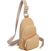 Haytijoe Faux Straw Crossbody Bags for Women RFID Summer Raffia Sling Bag Beach Vacation Travel Purse