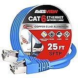 AvesView CAT 6 Shielded Ethernet Cable 25FT, Indoor