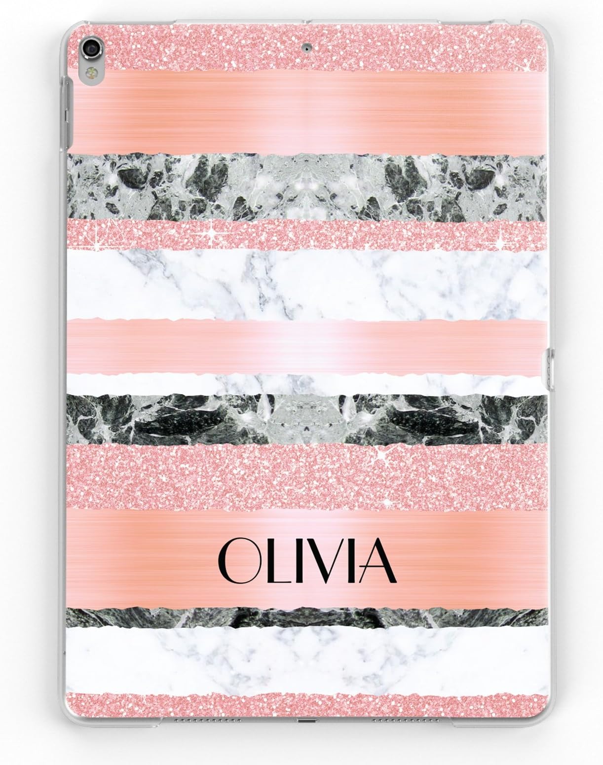 Dyefor PERSONALISED MARBLE NAME/TEXT CUSTOM BACK CASE COVER FOR APPLE IPAD AIR 2 2014