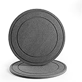 Relime Diatomaceous Earth Plant Saucer for Indoor, 2 Pack 12 inch, Instant Dry Pot Saucer, Plant Drip & Drainage Tray for Indoor, Stone Gray