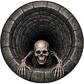 3D Vortex Halloween Rug,3D Skeleton Vortex Halloween Rug Design, Plush Non-Slip Rugs Soft Optical Illusion Halloweens for Halloweens Party, Home, Living Room Spooky Decoration(DDStyle 2-24in)