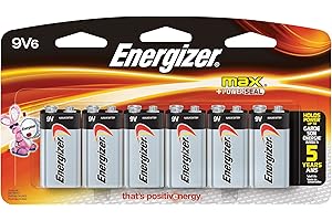 Energizer 9V Alkaline Batteries, 6 Count