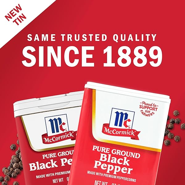 MCCORMICK PURE GROUND BLACK PEPPER, 3 OZ