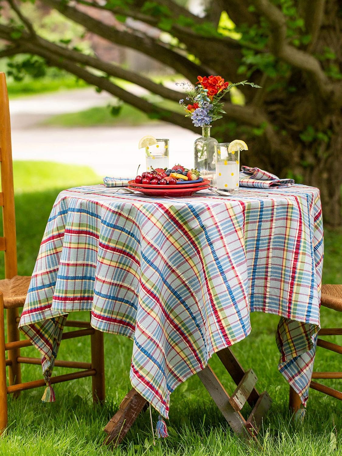 April Cornell MultiColored Picnic Striped Seersucker 54 x