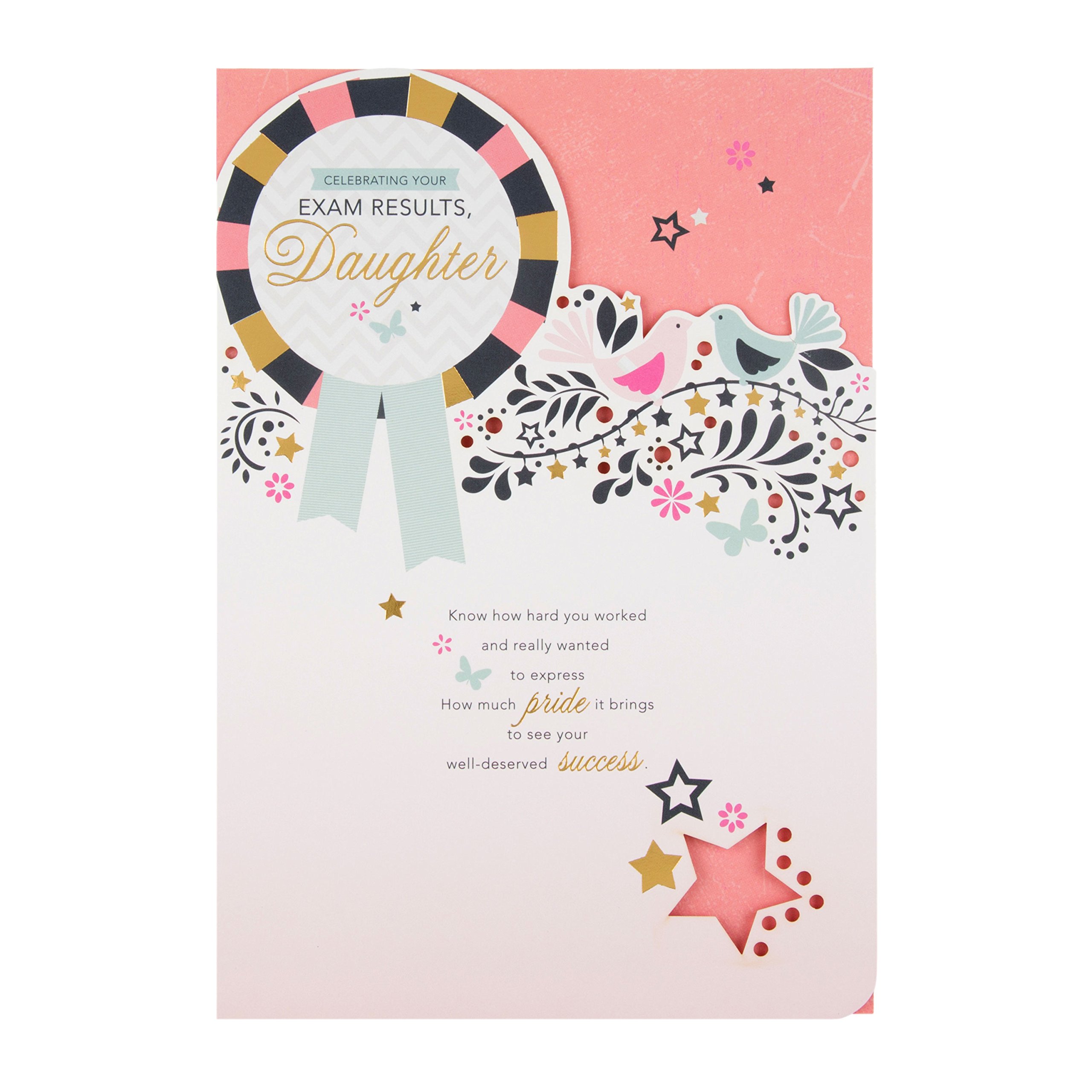 Hallmark 25488730 Medium "Pride" Daughter Exam Results Card