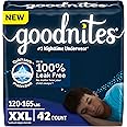 Goodnites Boys' Nighttime Underwear, Size XXL (120-165 lbs), 42 Ct (2 Packs of 21, Packaging May Vary