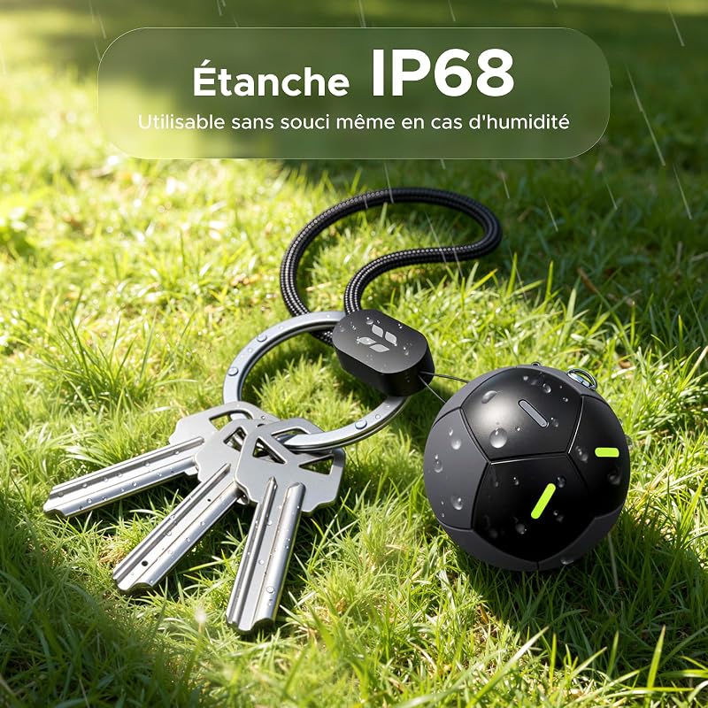 FineTrack 2 Finder Tag Design Football iOS Uniquement Noir