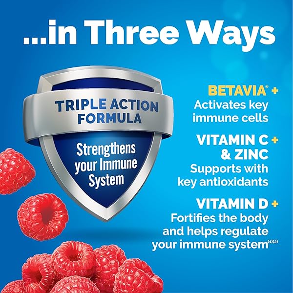EMERGEN-C IMMUNE+ TRIPLE ACTION IMMUNE SUPPORT POWDER, BETAVIA (R), 1000MG VITAMIN C, B VITAMINS, VITAMIN D AND ANTIOXIDANTS, RASPBERRY, BACK TO SCHOOL ESSENTIALS – 30 COUNT