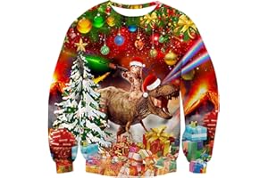 uideazone Ugly Sweatshirts for Men Women Christmas 3D Funny Pullovers for Xmas
